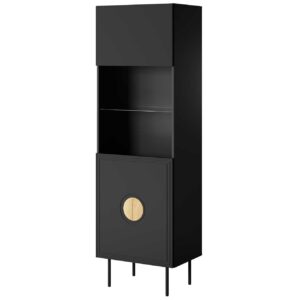 Vitrin LAPATTO fekete matt / craft tölgy