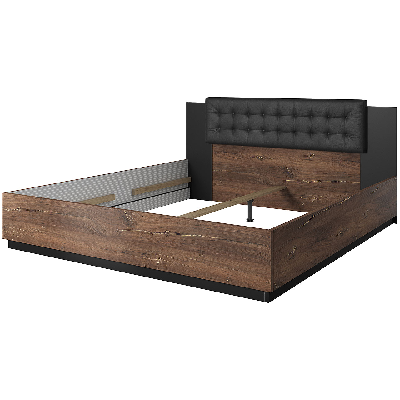 Ágy 160x200 SAGMA SG31 flagstaff tölgy réz / fekete