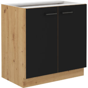 Alsó konyhaszekrény 80 MADERA 02 artisan tölgy / fekete