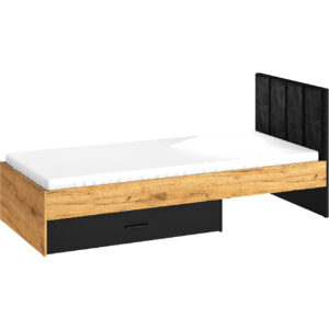 Ágy 90x200 LNIC 10 arany craft tölgy / fekete